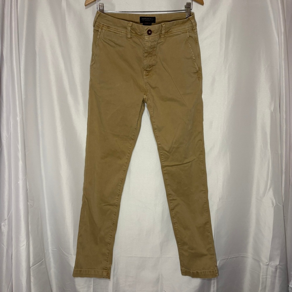 American Eagle Extreme Flex Slim Fit Chino Pants Mens 29x32 Tan Khaki Stretch